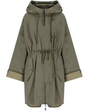 Weekend by Maxmara Parka Reversibile Fumetto Kaki - Verde