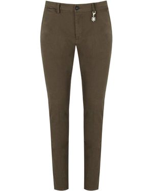 Manuel Ritz Militärgrüne Slim Fit Hose - Grau