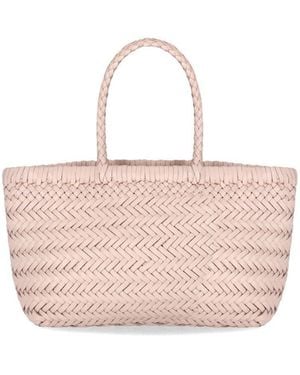 Dragon Diffusion Borsa Shopping Gora Mini Flat - Rosa