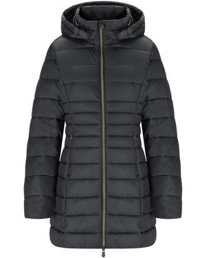 Save The Duck Reese Jas Met Capuchon - Zwart