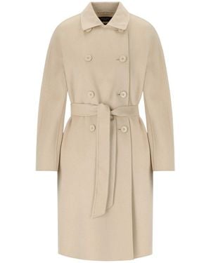 Weekend by Maxmara Cappotto Con Cintura Avenue Sabbia - Neutro