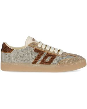 Back70 Glam Strass Shiny Trainer - Brown