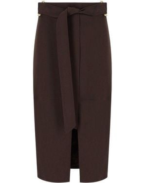 Elisabetta Franchi Midi Skirt - Brown