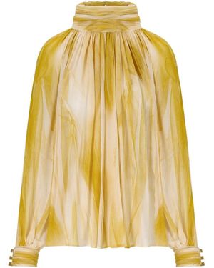 Elisabetta Franchi Blusa mantequilla curry - Amarillo