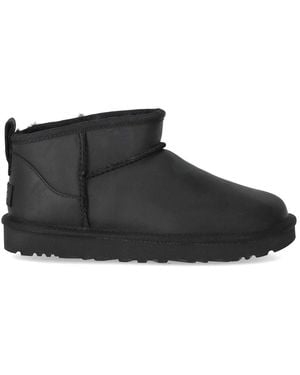 UGG Classic Ultra Mini Leather Boot - Black