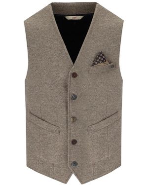 Bob Gilet À Simple Boutonnage Drug Taupe - Gris