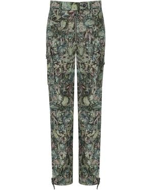 Ganni Jadeite Twill Trousers - Green