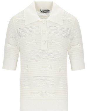 Essentiel Antwerp Jarts Knitted Poloshirt - White