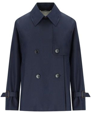 Weekend by Maxmara Biglia Short Trench Coat - Blue