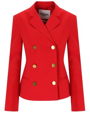 Essentiel Antwerp Irtha Double-Breasted Blazer - Red