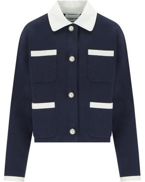 Essentiel Antwerp Haurel Donker Gebreide Jas - Blauw