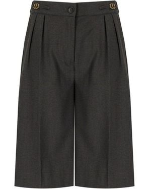 Twinset Anthracite Bermuda Shorts - Black