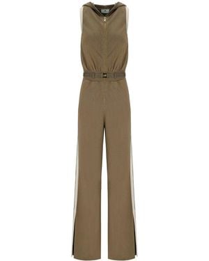 Elisabetta Franchi Knitted Jumpsuit - Natural