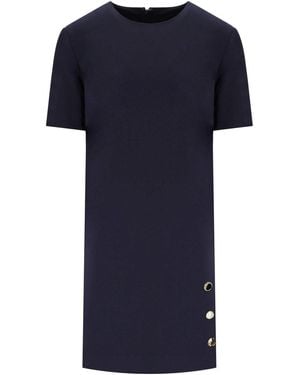 Twinset Vestido con botones joya - Azul