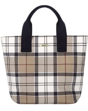 Barbour Maisy Tartan Tote Bag - White