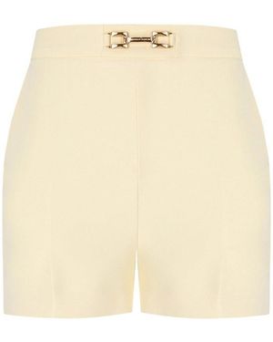 Elisabetta Franchi Lemonade Shorts With Horsebit - Natur
