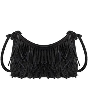 Dragon Diffusion Fringe Sling Shoulder Bag - Black