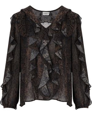 Marella Ufo Braunes Bluse - Schwarz