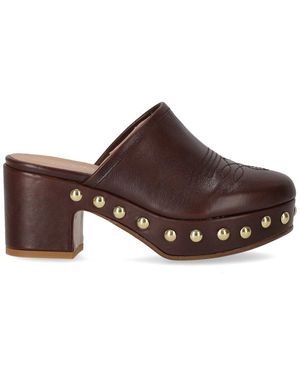 Duccio Del Duca Heeled Clog - Brown