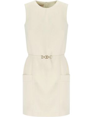 Twinset Tunica Con Cintura Madreperla - Neutro