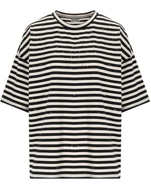 Essentiel Antwerp Joste Striped T Shirt - Black