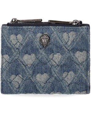 Kurt Geiger Kensington Denim Small Blauw Wallet - Blue