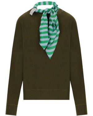 Essentiel Antwerp Maglione Kurtis Khaki - Verde