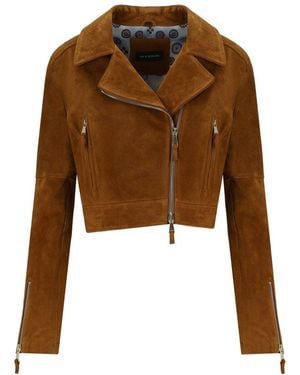 Myskin Braune Jacke Mit Fransen