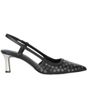 Michael Kors Alora silber slingback pumps - Braun