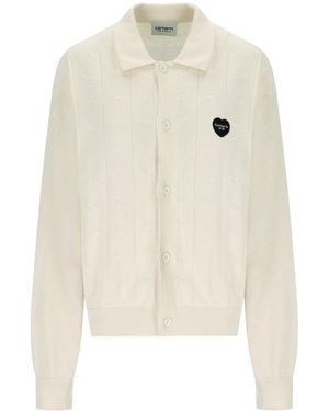 Carhartt Cárdigan w' drewe natural - Blanco