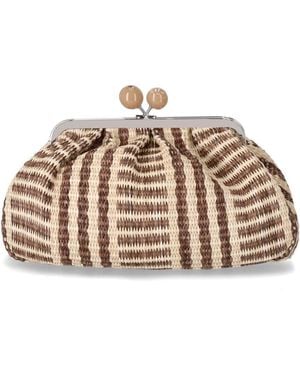 Weekend by Maxmara Pasticcino Locri Medium Bicolour Clutch - Natural
