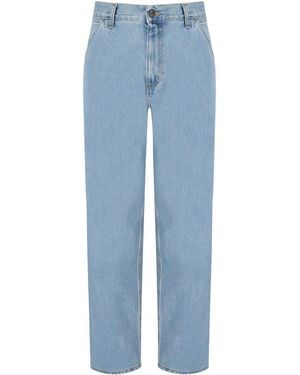 Carhartt Jeans Single Knee Stone Bleached - Blu