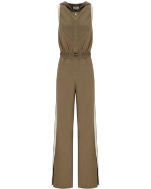 Elisabetta Franchi Knitted Jumpsuit - Natural