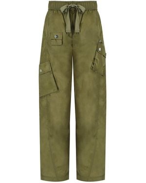 Ganni Duchesse Green Trousers