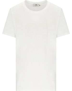 Elisabetta Franchi T Shirt With Logo - White