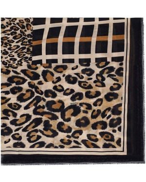Marella Foulard Aerosi Leopardato - Nero
