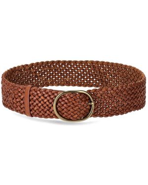 Dragon Diffusion Leather Woven Handbag - Brown