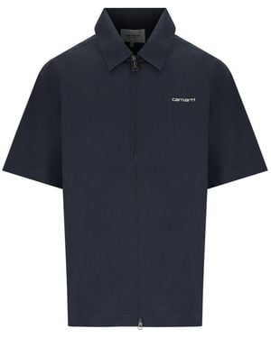 Carhartt S/S Postal Zip Shirt - Blue