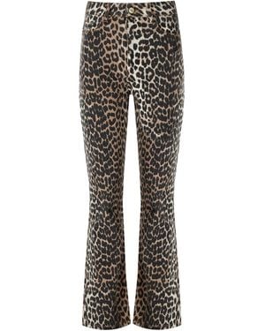 Ganni Leopard Betzy Jeans - Grau