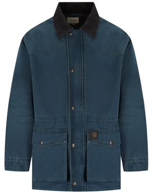Carhartt Og Santa Fe Deep Lagon Jas - Blauw
