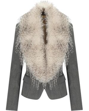 Elisabetta Franchi Wool Blazer - Grey