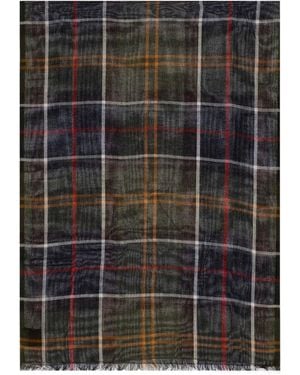 Barbour Sciarpa Welton Tartan Nera - Nero