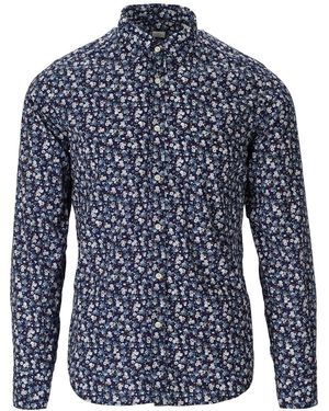 GMF 965 Bloemen Overhemd - Blauw