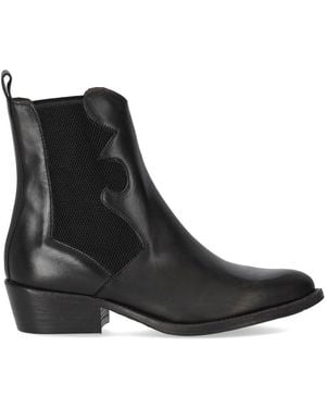 Duccio Del Duca Schwarze Texane Stiefelette