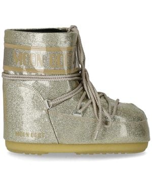 Moon Boot Icona di avvio lunare Low glitter Gold Snow stivale - Verde
