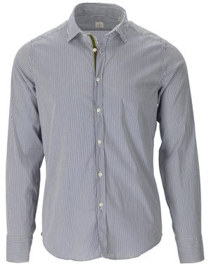 GMF 965 En Wit Gestreept Overhemd - Blauw