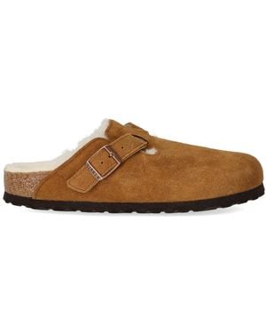 Birkenstock Boston Shearling Mink Clog - Brown