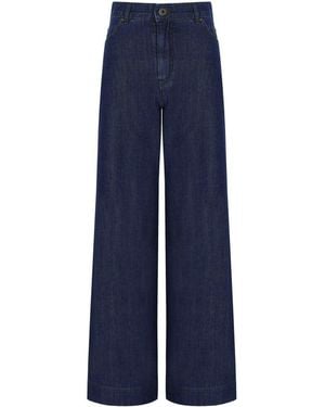 Weekend by Maxmara Vega Dark Wide Leg Jeans - Blue