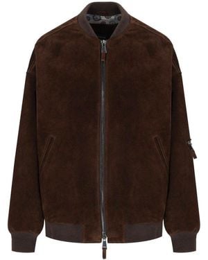 Myskin Dark Oversize Bomber Jacket - Brown