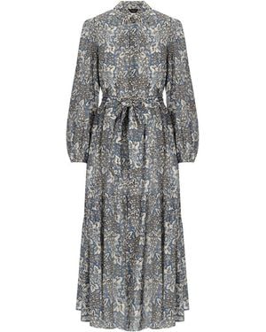 Weekend by Maxmara Oboli Floral Shirt Dress - Grey